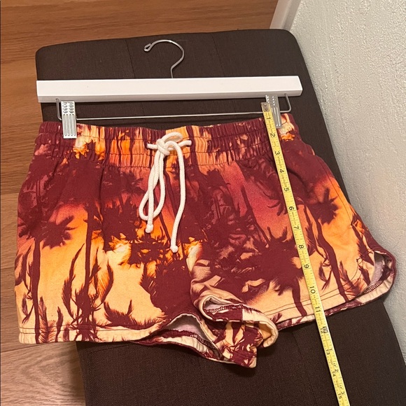 1558+Aloha Island Maroon and Gold Tie-Dye Athletic Shorts W/ Pockets - Picture 3 of 8